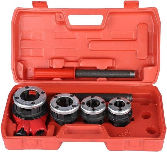 Set di file per tubi 4 in 1 - Strumento di installazione manuale per idraulica - 1/2" 3/4" 1" 1-1/4" - Strumento per taglio dei tubi