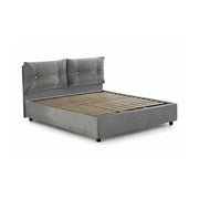 Letto Matrimoniale Abbaione, Letto Matrimoniale Sfoderabile Made in Italy, Grigio