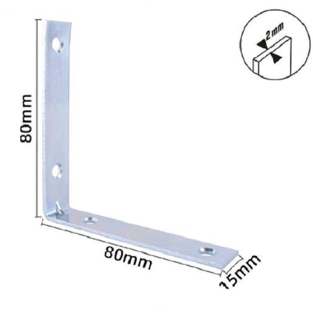Trade Shop - Set 4pz Lastrine Ad Angolo Lastrina Angolare 80x80x15x2mm Con Viti Mobili 57116 -