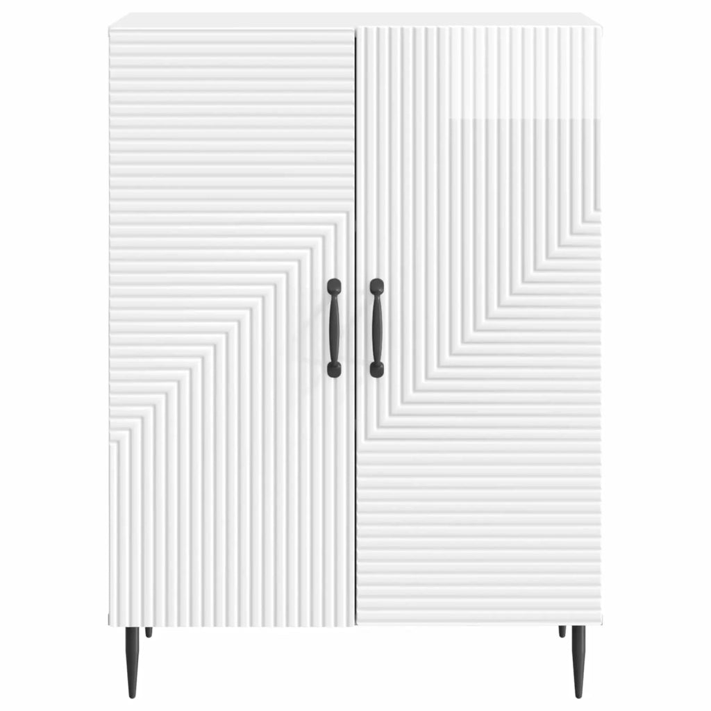 Credenza Bianco Lucido 66 x 34,5 x 89,5 cm Legno ingegnerizzato