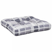 Cuscino per pallet | Cuscini per sedie a Quadri Grigio 58x58x10 cm in Tessuto