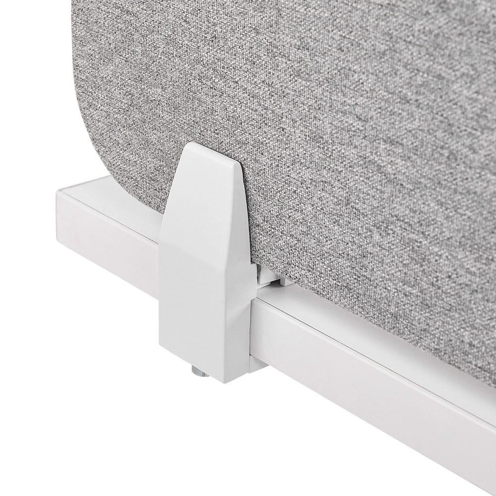 Pannello Divisorio Fonoassorbente in PET 120 x 40 cm Grigio Chiaro in Plastica PET per Scrivania