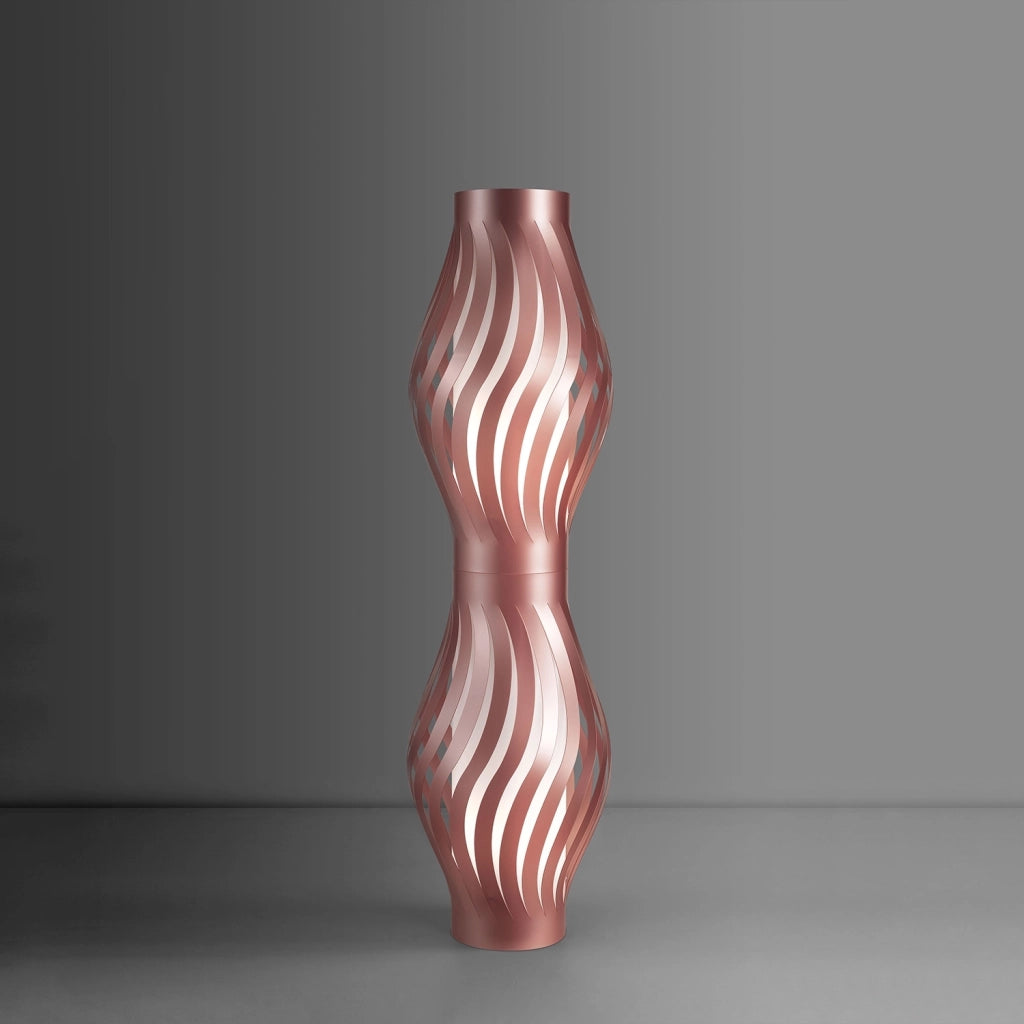 Piantana Moderna Helios Polilux ® Pink Metal 2 Luci E27 H123Cm