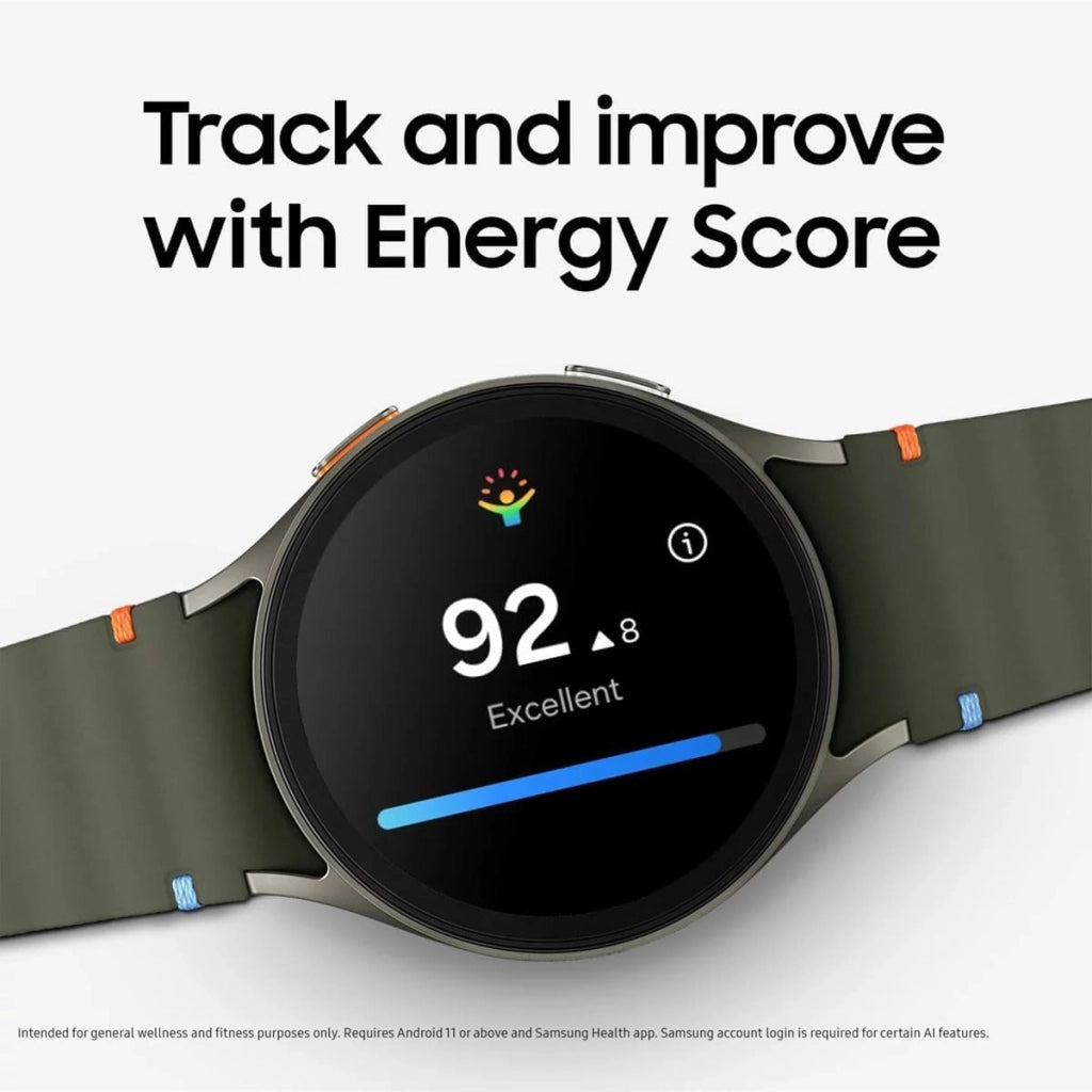 SMARTWATCH SAMSUNG GALAXY WATCH 7 44 MM SM L310 BLUETOOTH WIFI 1.5" SUPER AMOLED 32 GB CASSA GREEN / CINTURINO SPORT BAND DARK GRAY (Ricondizionato)