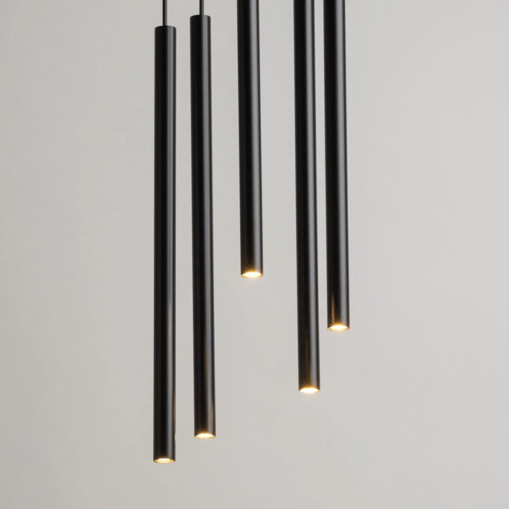 Lampada a sospensione moderna Sopel 5 luci nera G9 Sigma