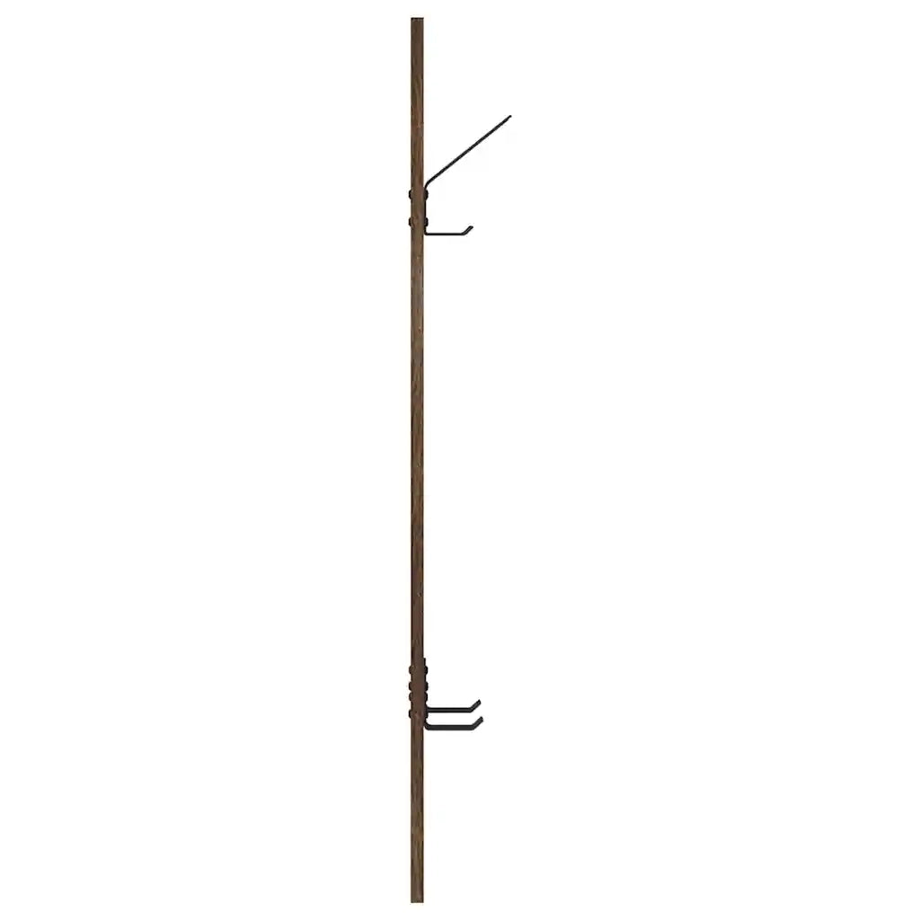 Appendiabiti a muro A parete Rovere fumé 20 x 1,5 x 100 cm 874463
