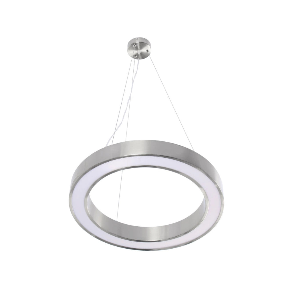 Lampada a sospensione Saturn 100 in metallo argento
