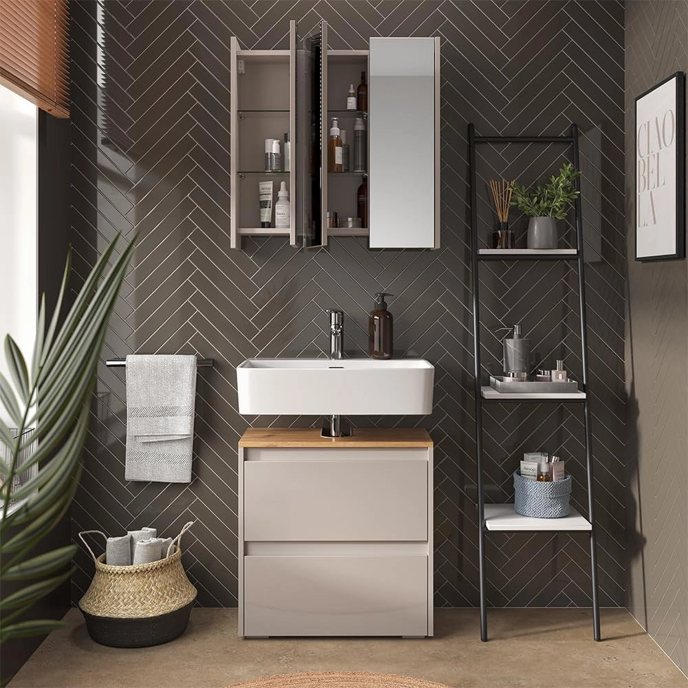 Set di mobili da bagno Majest, Antracite/Artisan, 2 parti