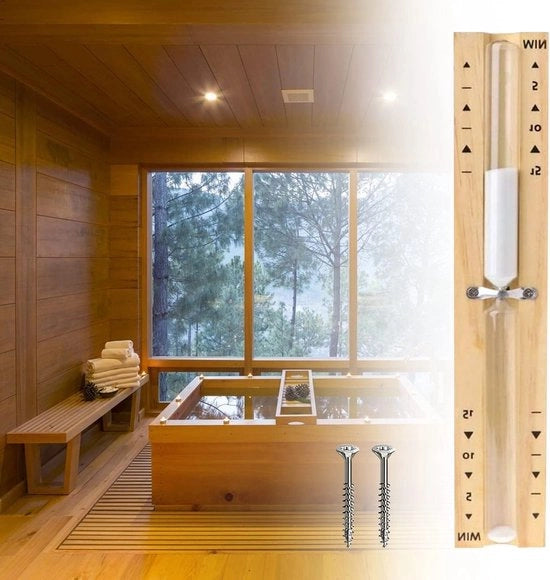 Timer per Sauna in Legno con Sabbia, 15 Minuti per Cucina e Benessere, Accessorio Resistente al Calore