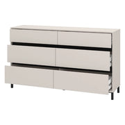 Mapello, Cassettiera 6 Cassetti, 157x40x90h cm Beige