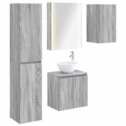 Set di Armadi da Bagno 5 pcs Sonoma grigio 53 x 15,5 x 70 cm 3407308