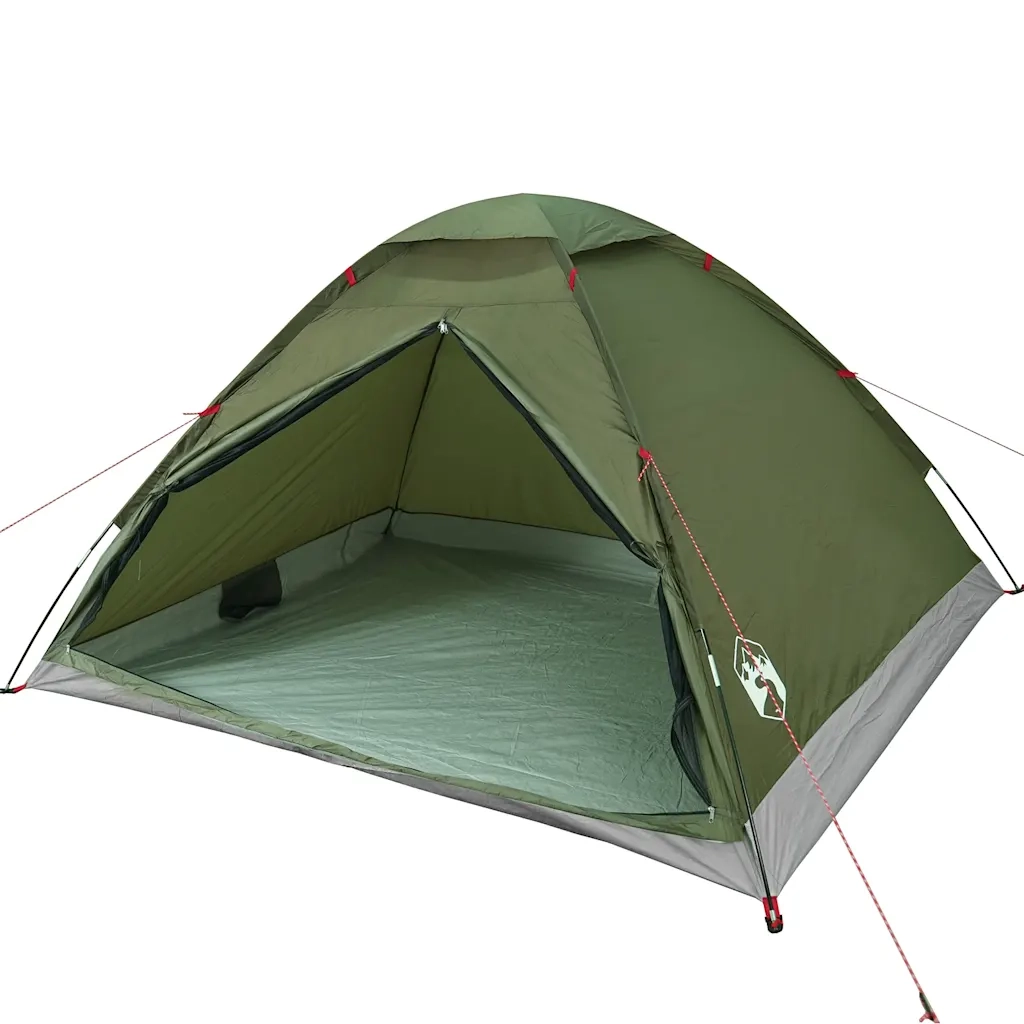 Tenda da Campeggio a Cupola 4 Persone Verde Oliva Impermeabile