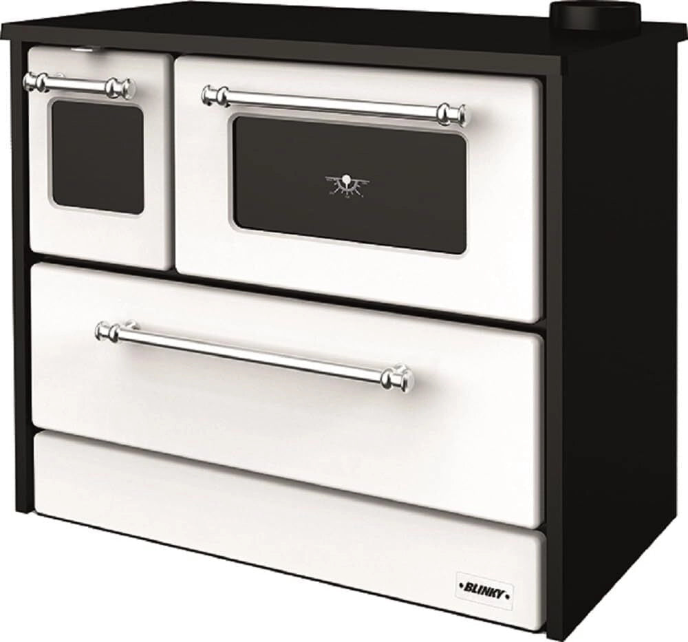 Blinky 9811334 Giusy Cucina a Legna con Forno Porta Vetro 9 kW 4 stelle Area 30-100 m² colore Bianco