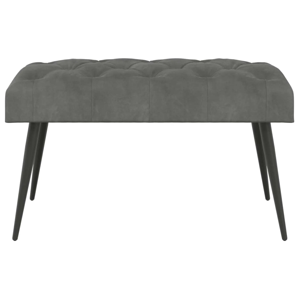 Panchina con bottoni imbottiti Grigio Scuro 80 x 40 x 46 cm 42038558