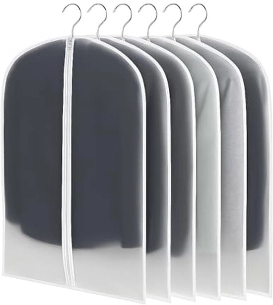 Set di conservazione per abiti CNMTCCO 6 pezzi Translucido 60x100 cm Impronte di acqua e umidità Resistenti all'umidità e muffa Adatto per gonne, giacche, camicie e abiti da sera Conservazione e protezione