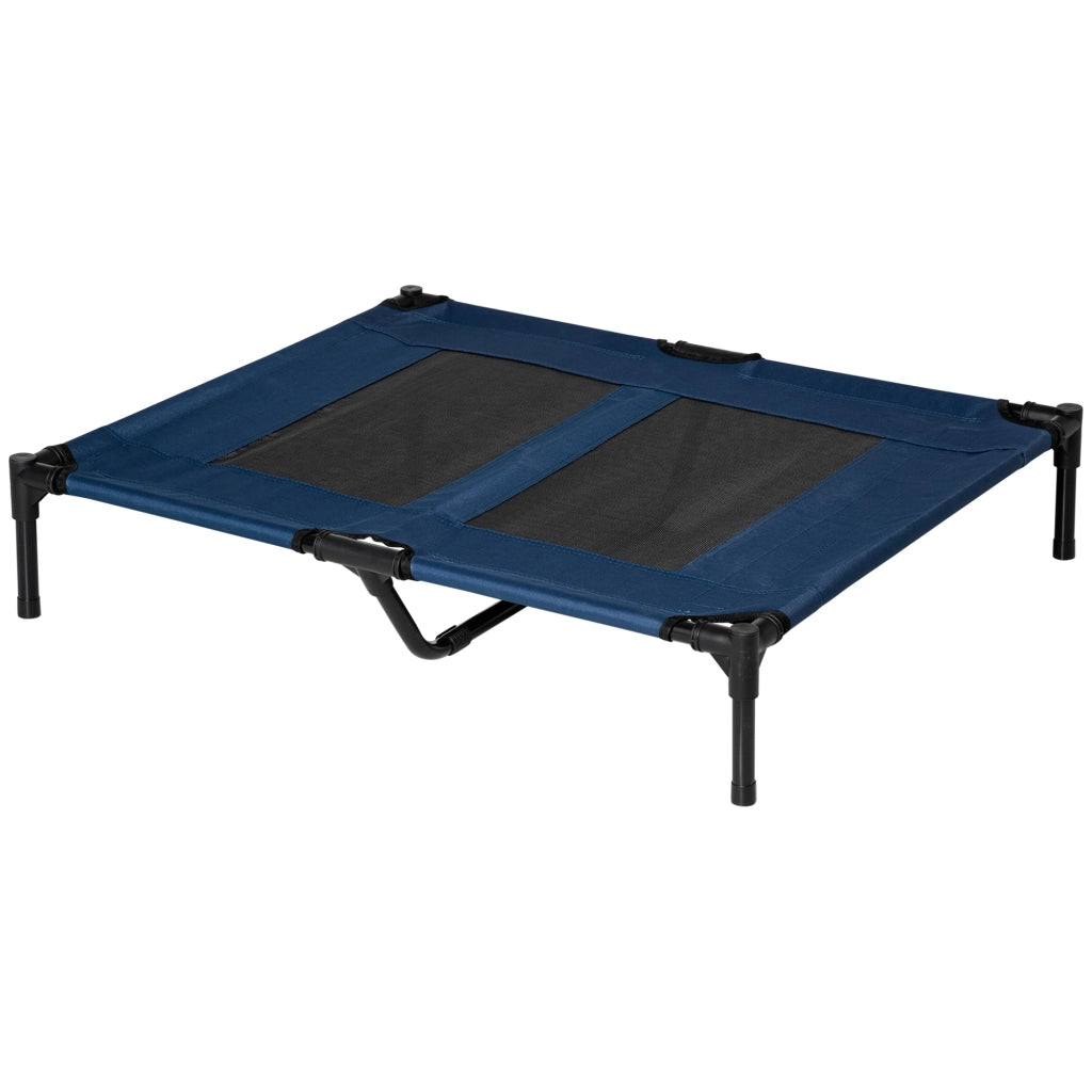 Cuccia per Cani Letto Elevato ¨C zephmum ¨C Blu Metallo 92x76x18 cm