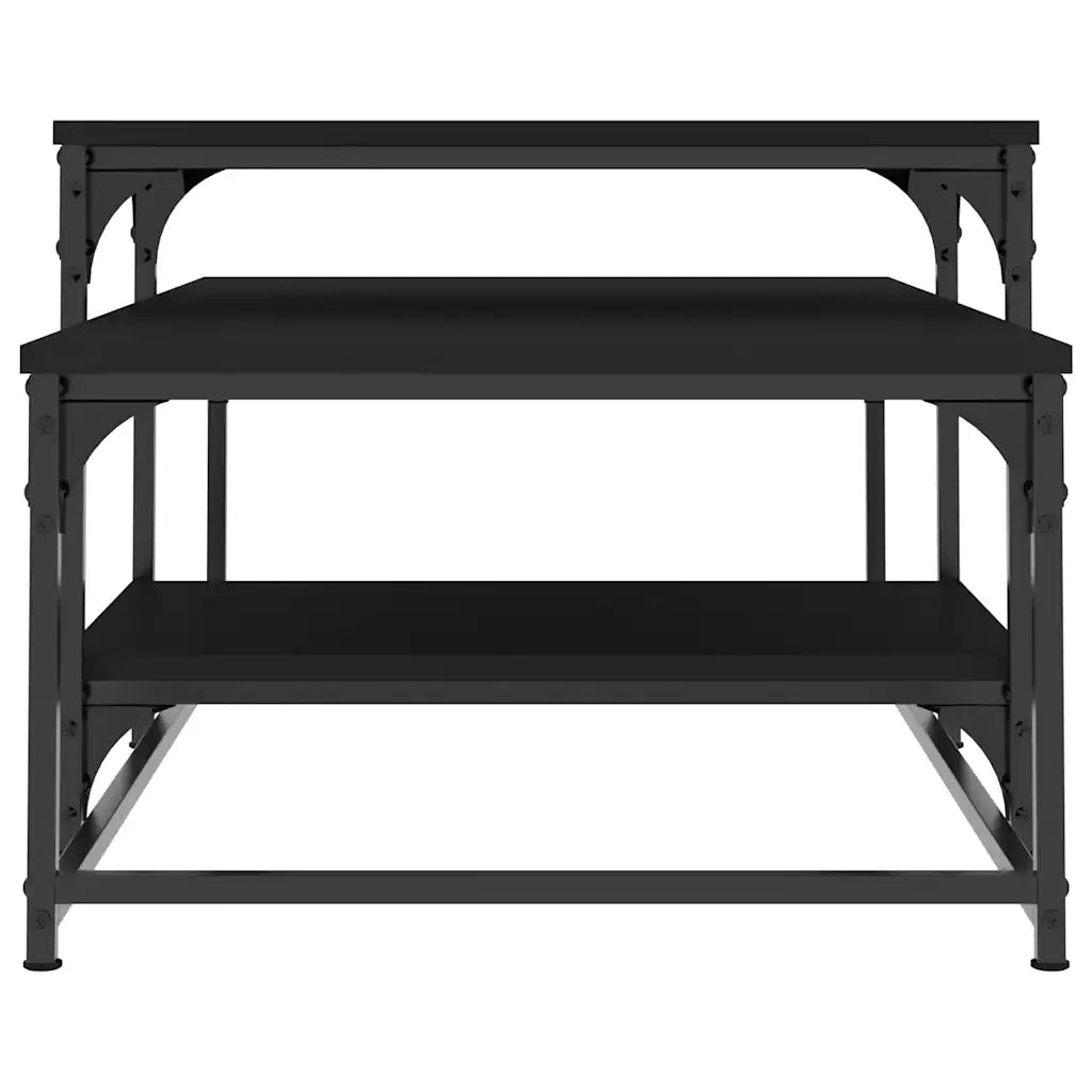 Tavolino da Salotto Nero 102x60x45 cm in Legno Multistrato 835314
