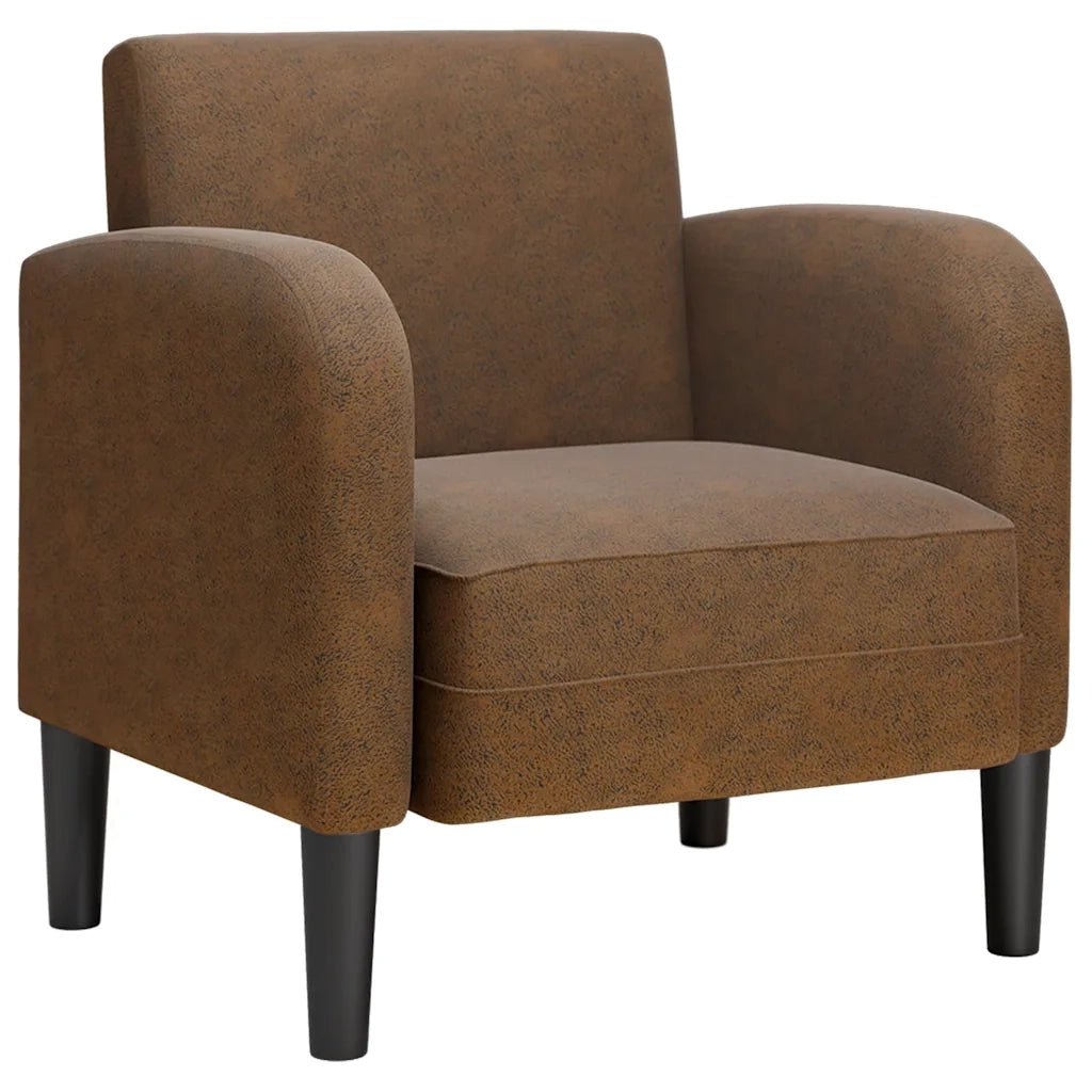 Divano Sedia con Braccioli-Poltrona-Sofa Relax Marrone 54 cm in Similpelle