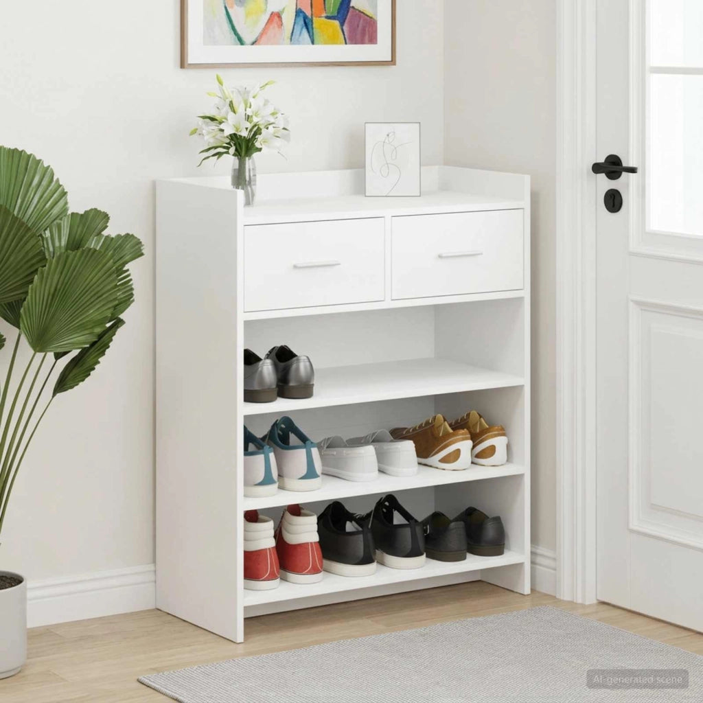Mobile per scarpe 73,5 x 36 x 92 cm Legno ingegnerizzato Bianco 8011323