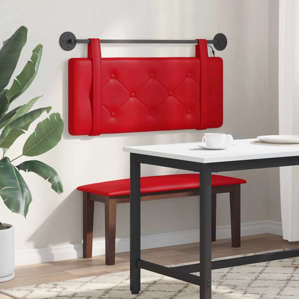 Testiera | Testata sospesa Con luce LED Rosso Similpelle