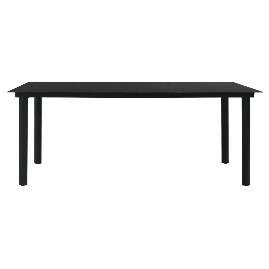 Set da Pranzo da Giardino 7 pz Nero in Rattan PVC 3060277