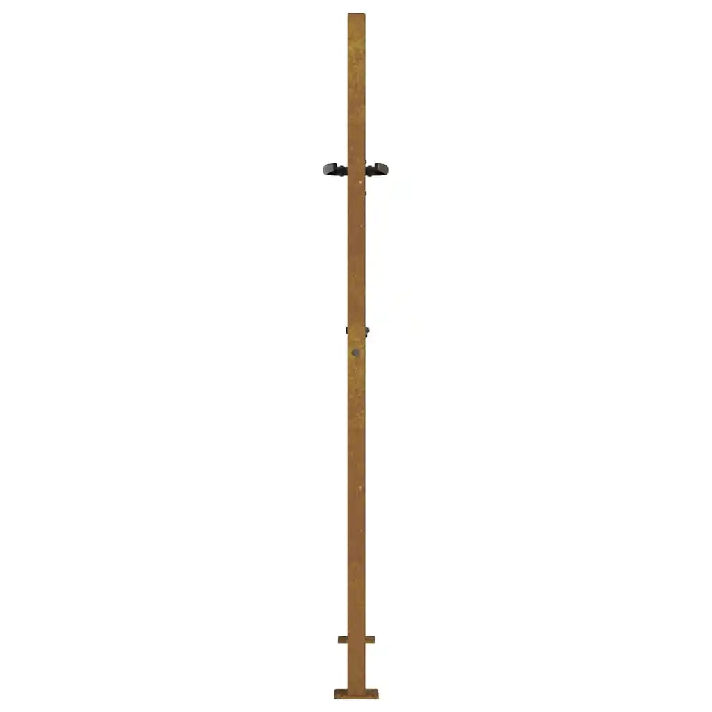 Cancello da giardino 100x150 cm in acciaio Corten design quadrato 153199