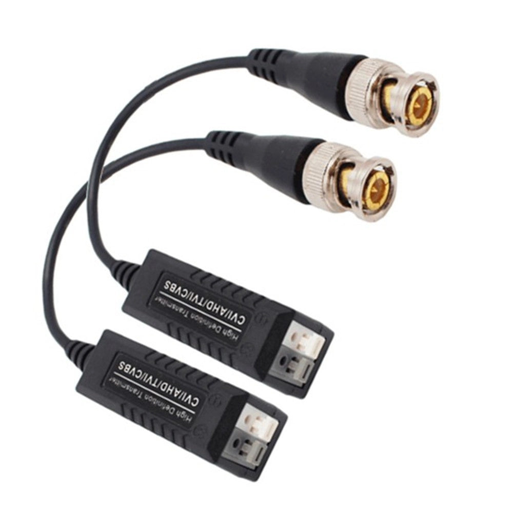 Trade Shop - Coppia Trasmettitori Video Balun Passivi Ahd Hdcvi Hdtvi Cctv Bnc Utp Cat5 1080p -