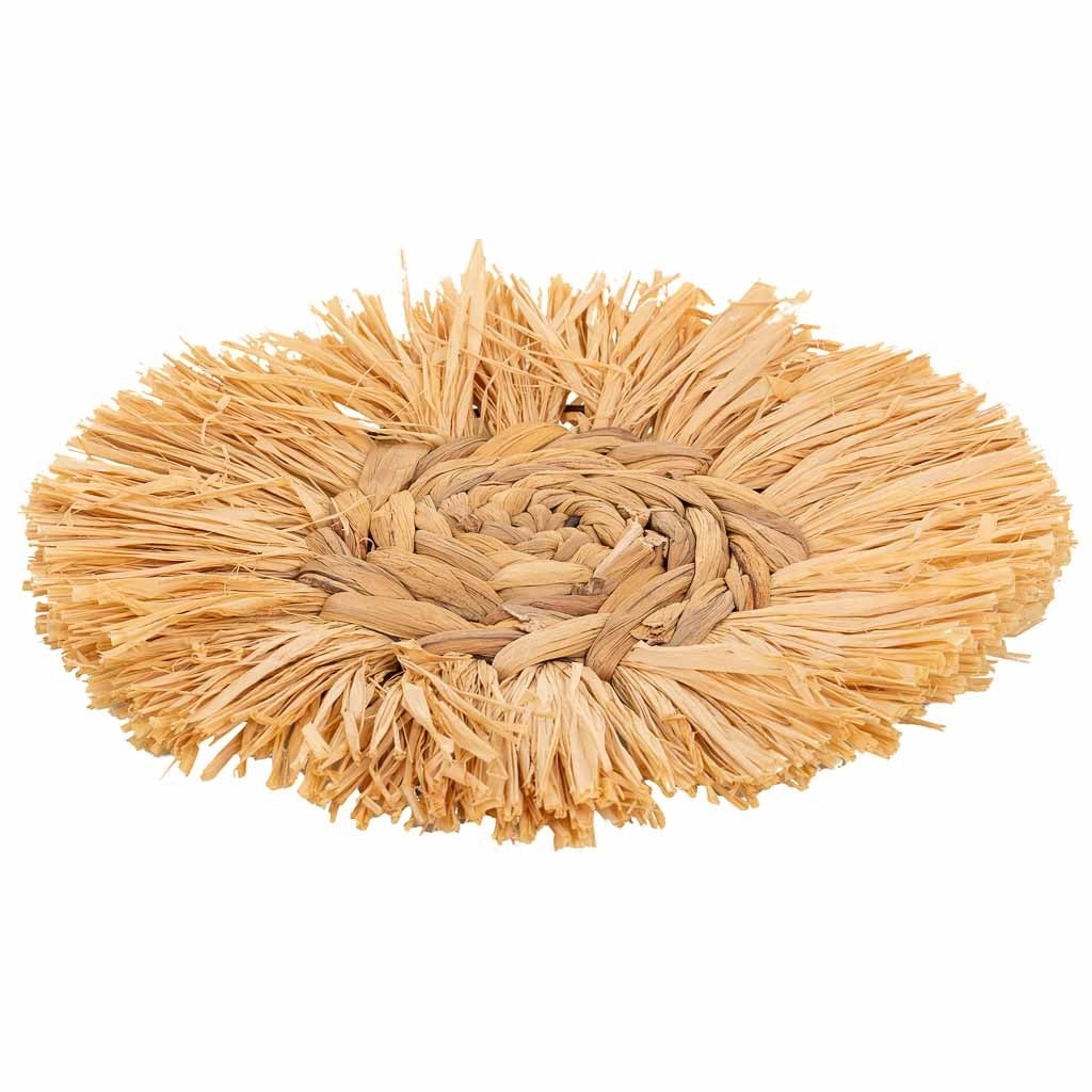 Figura decorazione murale in fibra naturale marrone d27x02h
