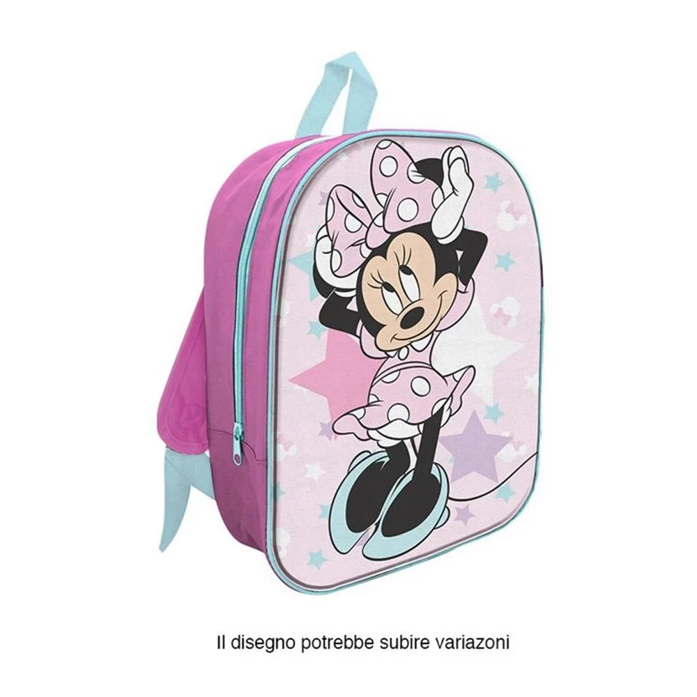 Trade Shop - Zaino Zainetto Asilo 3d Minnie Con Spallacci Imbottiti Regolabili Ampio Scomparto 673221a -