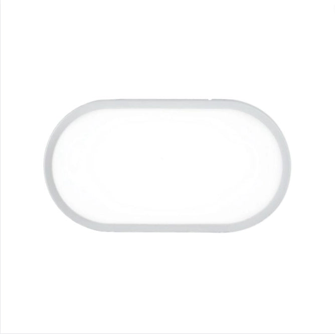 Plafoniera led bianca ovale 15watt impermeabile colore luce naturale 4000k