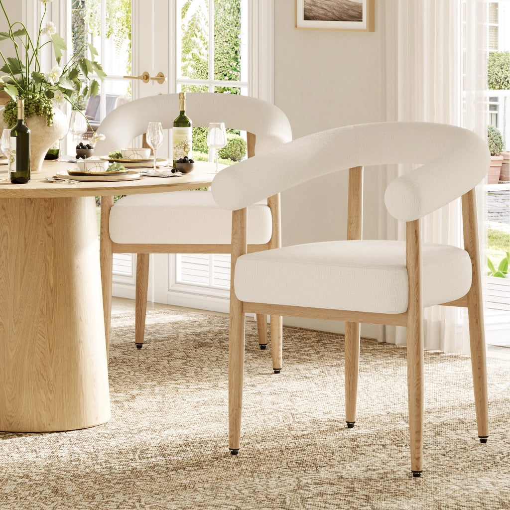 Sedie da Pranzo Imbottite Set 2 Pezzi ¨C MINIMAL ¨C Struttura Metallo, Design Moderno