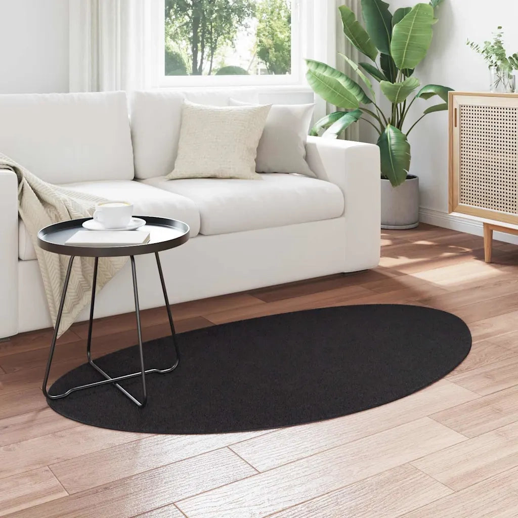 Tappeti per area HUARTE Nero 80 x 150 cm Poliestere 4103698