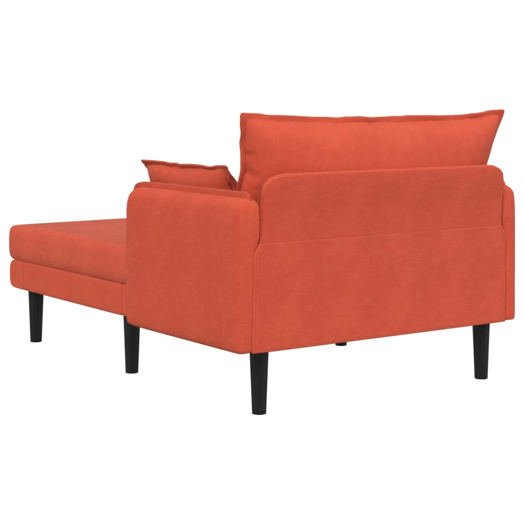 Chaise longue oversize Rosso Arancio Tessuto in velluto a coste 42048080