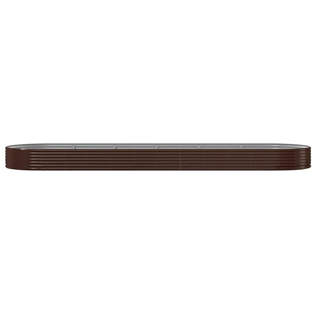 Letto Giardino Acciaio Zincato 523x140x36 cm Marrone 319045