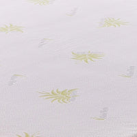 Topper Piazza e Mezza 120x190 in memory foam 10 cm con rivestimento in aloe vera sfoderabile