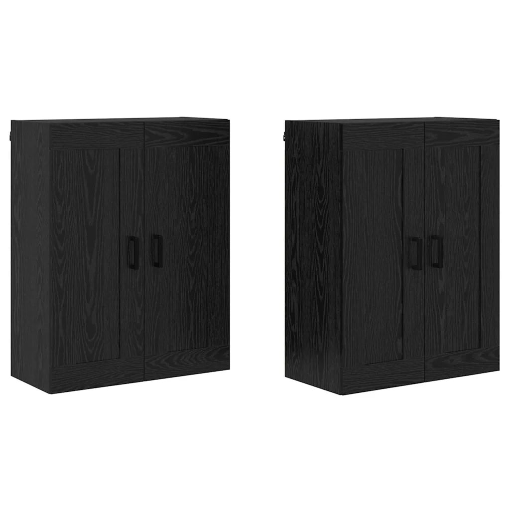 Mobile a muro 2 pcs Rovere Nero 69,5 x 34 x 90 cm 3415597