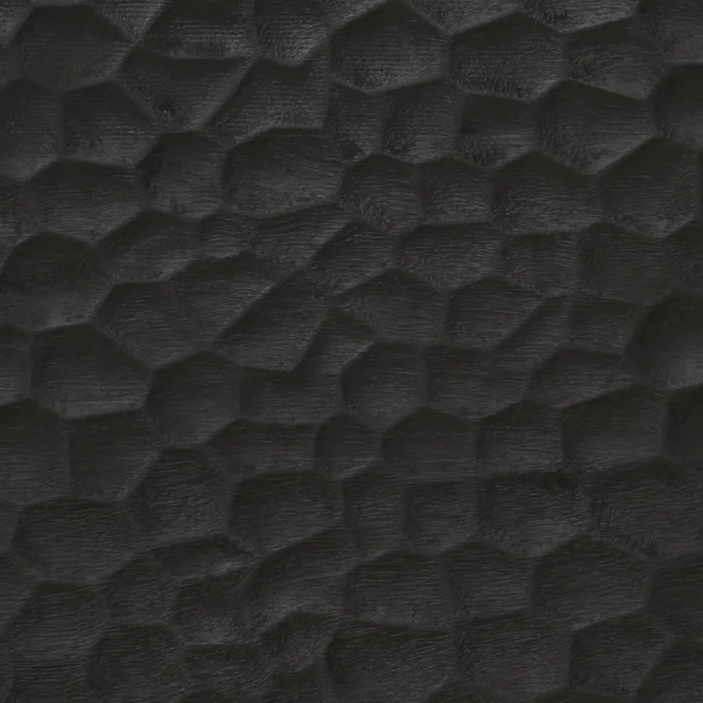 Specchio da Bagno Nero 50x70x2,5cm Legno Massello Mango e Vetro 356850