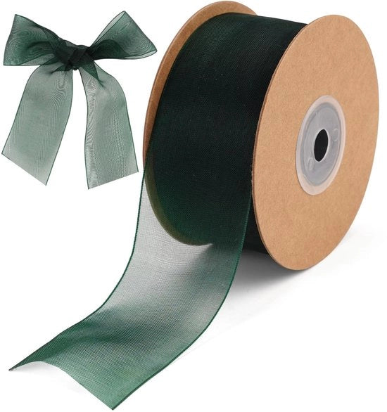 Cadeaulint in Tulle Donkergrezzo - Utilizzo Decorativo - Ideale per Matrimoni e Feste
