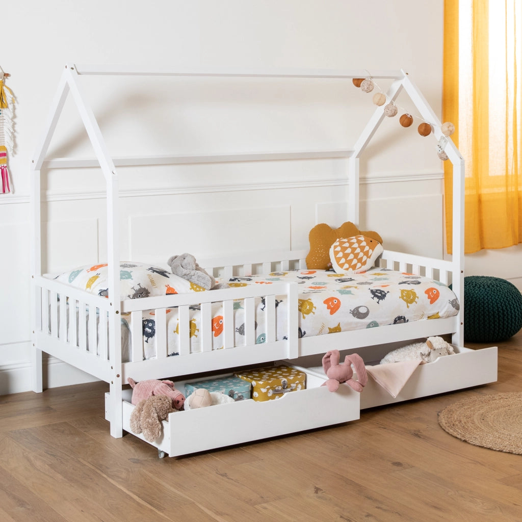 Set di 2 cassetti bianchi sotto il letto MARCEAU