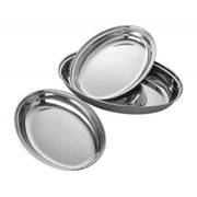 Vaschetta Antipastiera Vassoio in Acciaio Inox Ovale 40 cm