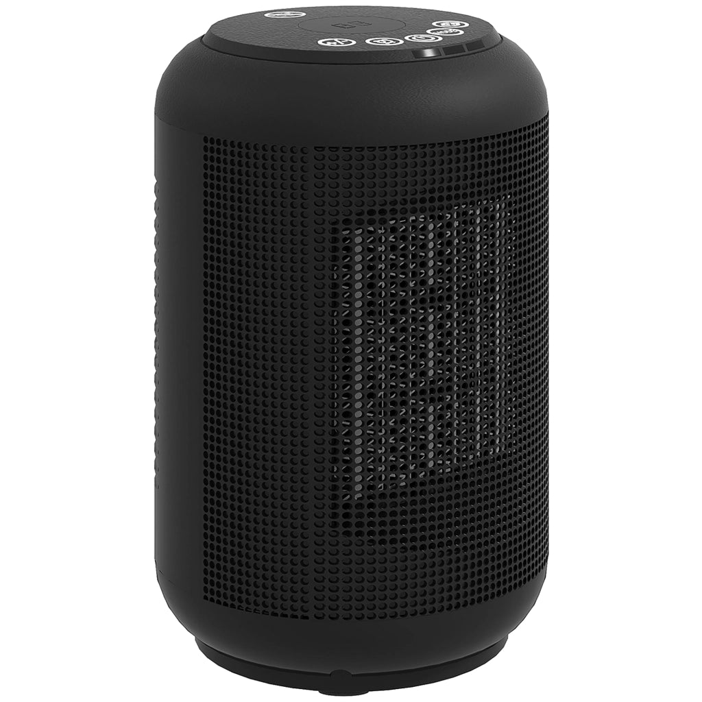 Riscaldatore Elettrico e Regolabile a 3 Modalità 14x14x21,5 cm con Timer 24h in PP e PA Ignifugo Nero