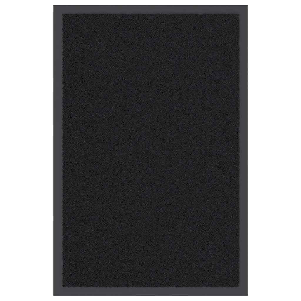 Zerbino antiscivolo per interni nero 40 x 60 cm facile da pulire design moderno PP nero 02_0058147