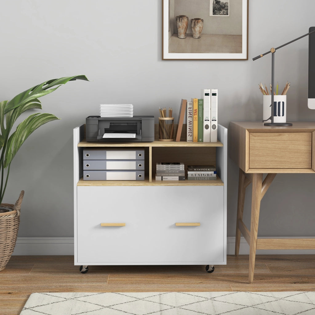 Armadio con cassetti e appendiabiti ¨C Minimal ¨C bianco rovere 76x40x75,5 cm
