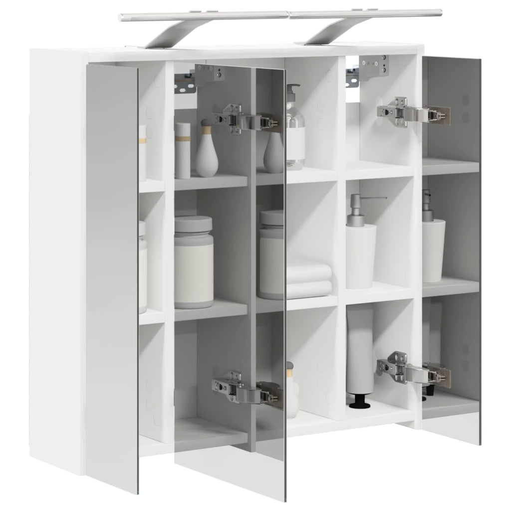 Mobiletto per specchio da bagno Bianco 63,5 x 16 x 62,5 cm 889159