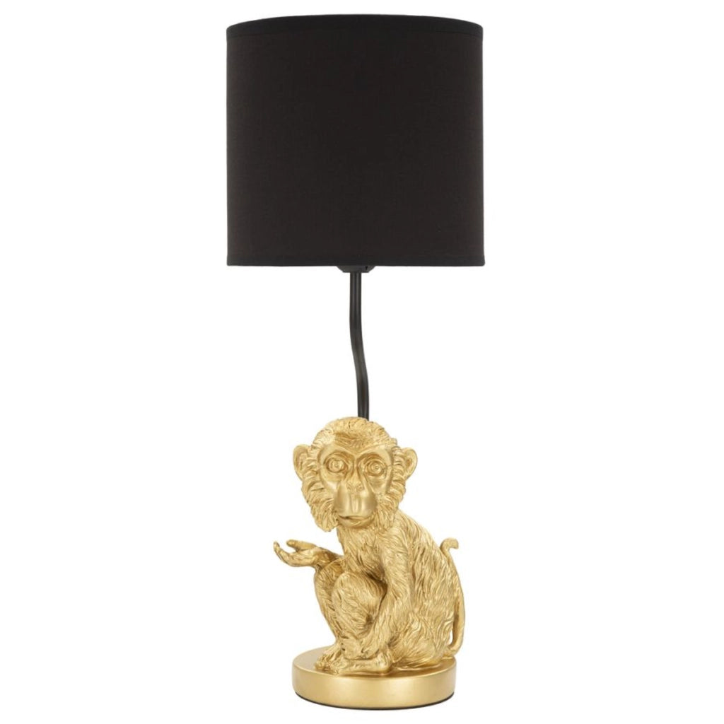 Lampada da Tavolo Scimmia 6, Nero, Poliresina, 20x20x51,5 cm