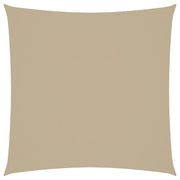 Parasole a Vela in Tela Oxford Quadrato 3,6x3,6 m Beige