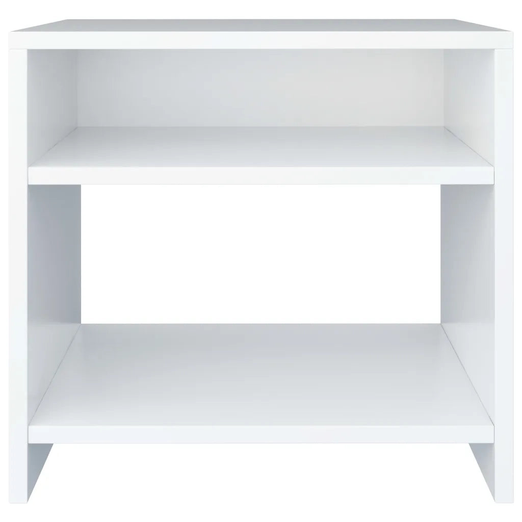 Comodini Bianchi 2 pz-Set di 2 Tavolino da notte 40x30x40 cm Legno Ingegnerizzato