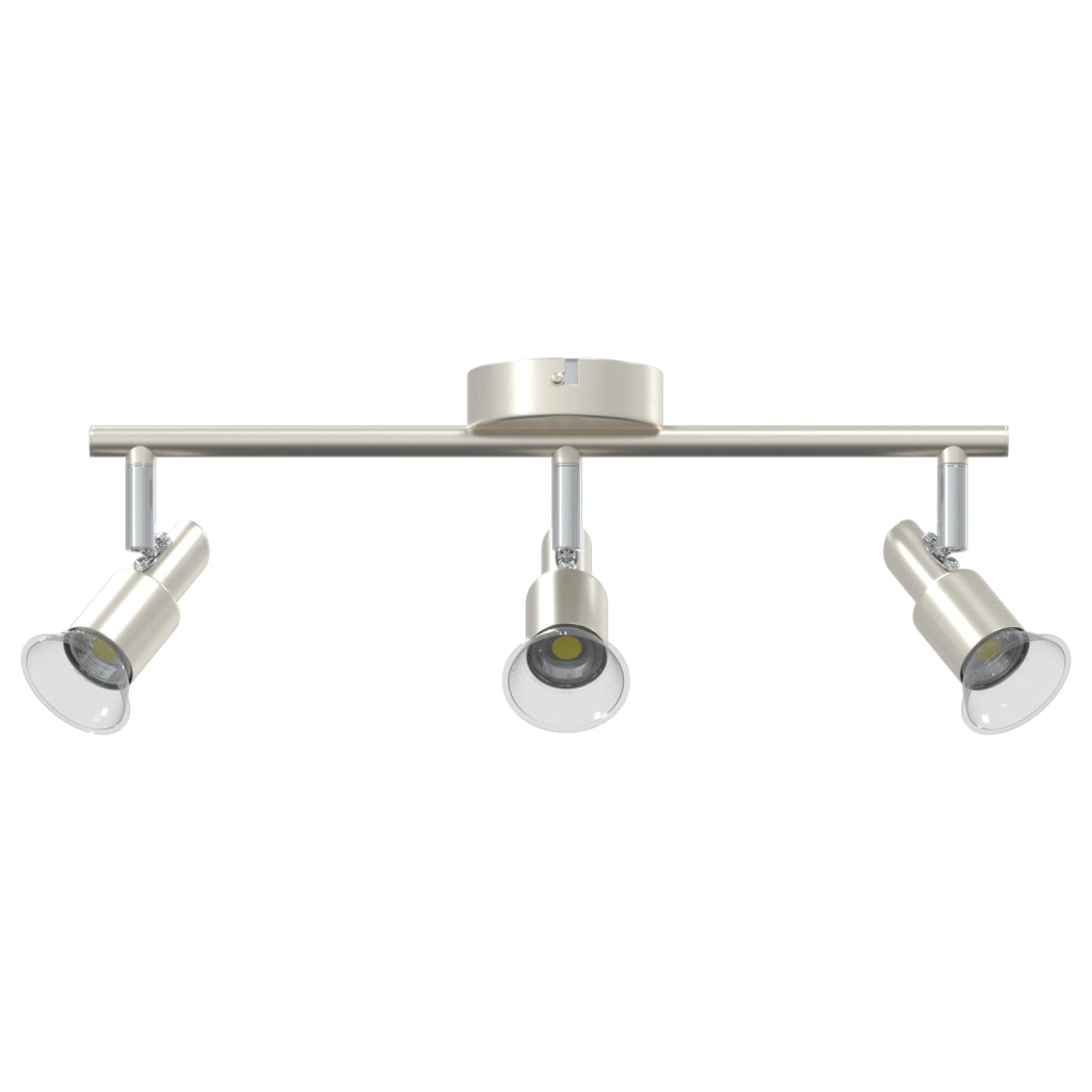 Faretto da soffitto 3 Vie Regolabile Nichel Spazzolato GU10