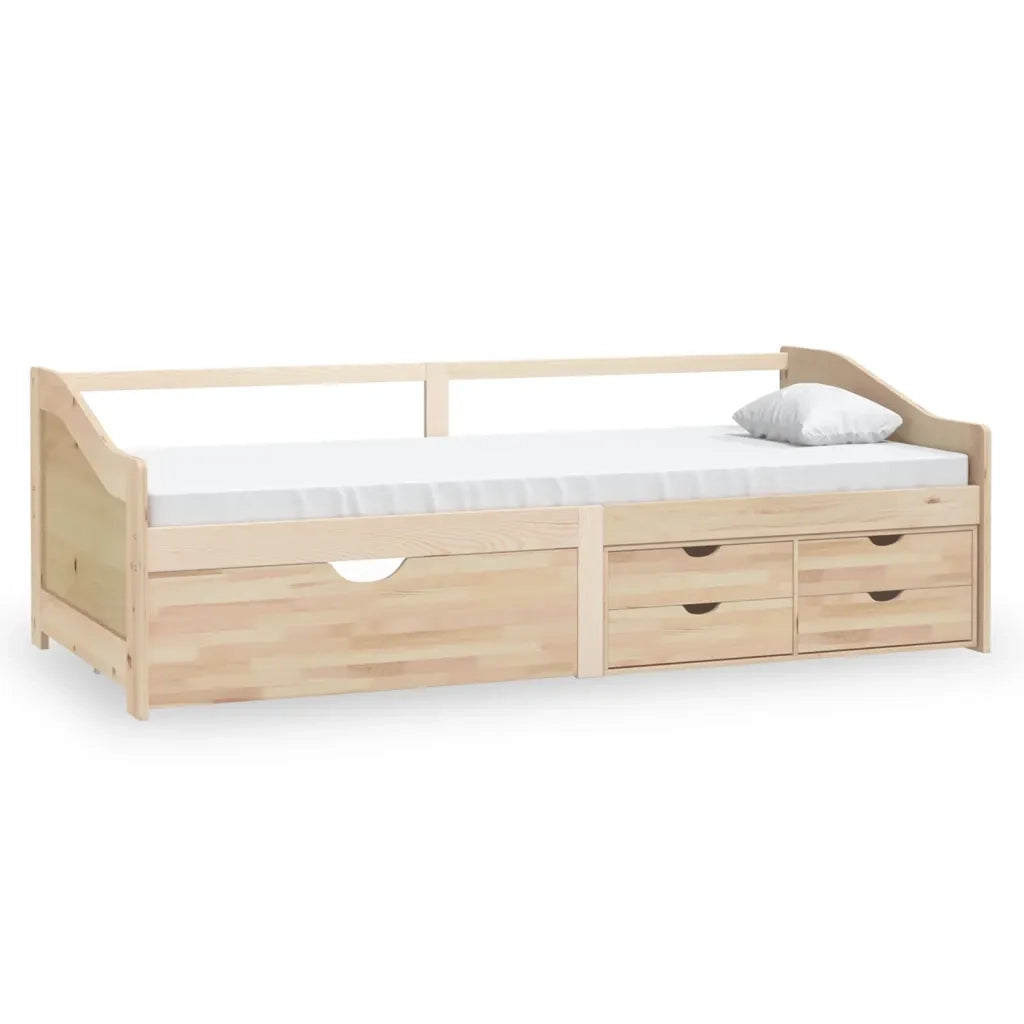 Divano letto | Sof¨¤ letto | Letto singolo 3 Posti con Cassetti in Pino Massello 90x200cm