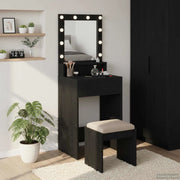 Tavolo da Trucco Rovere Nero 50 x 41 x 135 cm Legno multistrato 865119
